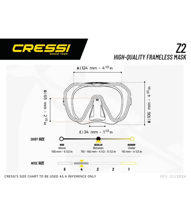 Cressi Z2 Frameless masker