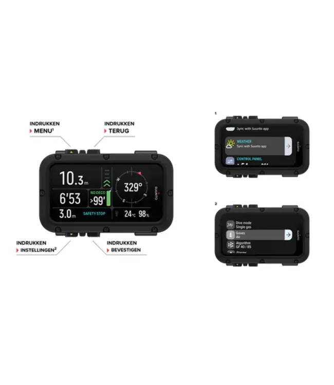 Suunto Nautic Bungee cord met Tank Pod