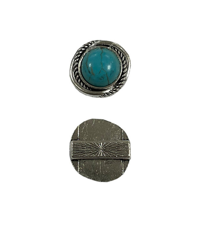 Schuifkraal Turquoise rond