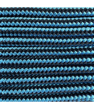 123Paracord Paracord 425 type II Donker Cyan/Zwart Stripes