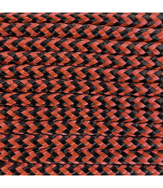 123Paracord Paracord 275 2MM Oranje Zwart Shockwave