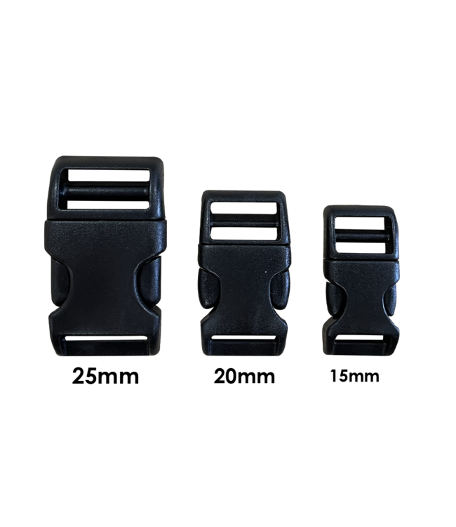 POM Buckle 25MM Zwart