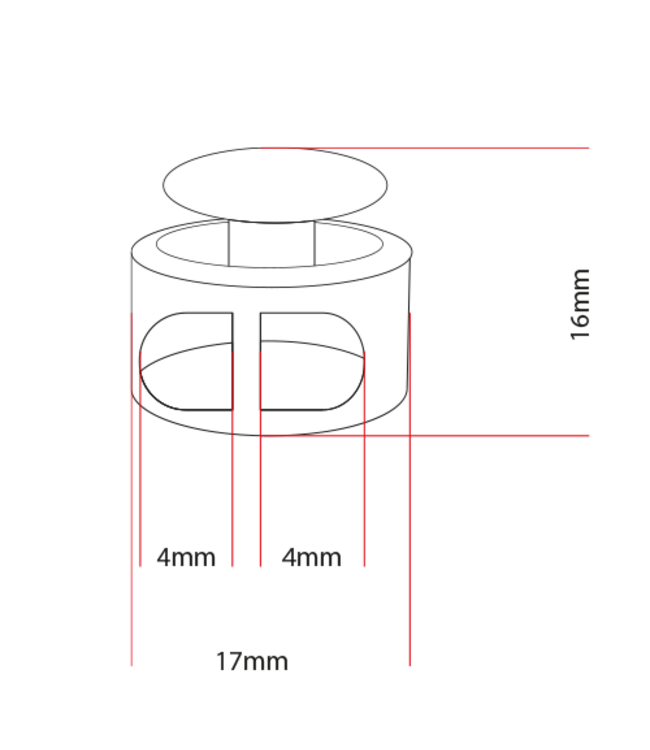 Koordstopper rond zwart