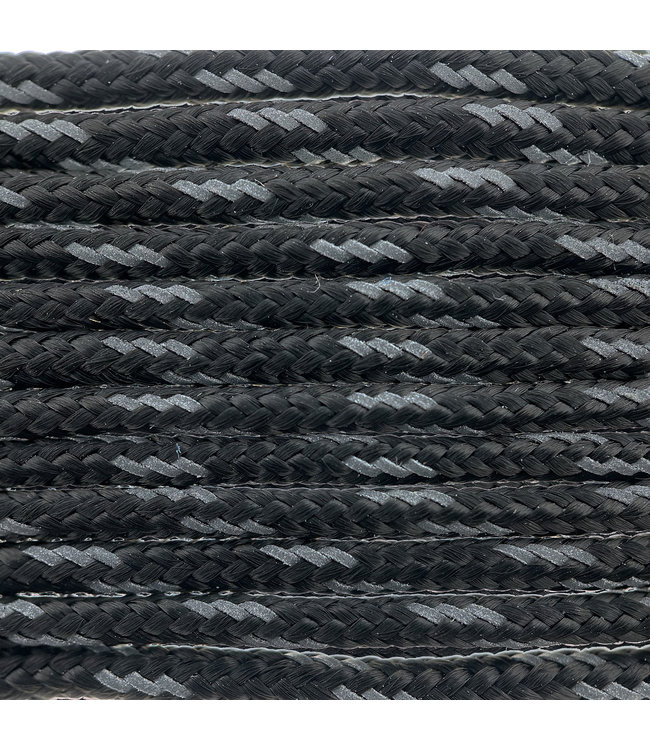 Paracord 100 type I Zwart Reflective