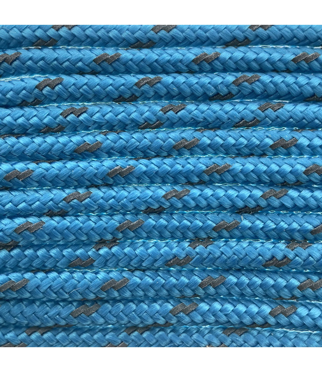 Paracord 100 type I Donker Cyan Reflective
