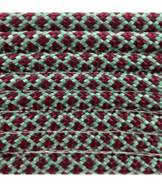 123Paracord Paracord 550 type III Mint / Burgundy Diamond