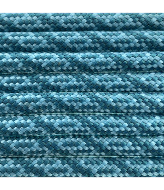 123Paracord Paracord 550 type III Neon Turquoise / Teal Helix DNA