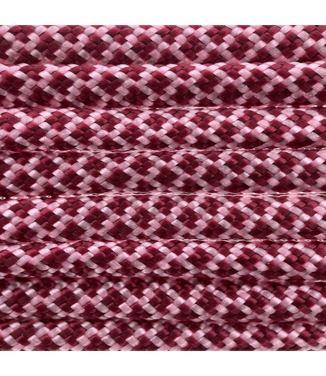 Paracord 550 type III Rose Roze / Burgundy Diamond