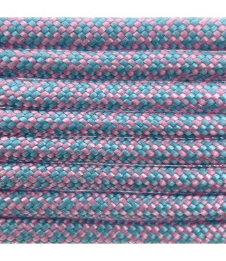 123Paracord Paracord 550 type III Rose Roze / Turquoise Diamond