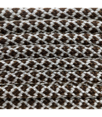 123Paracord Paracord 550 type III Wit / Walnut Diamond