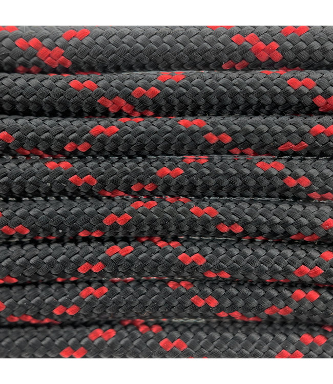 Paracord 550 type III Zwart / Imperial Rood X