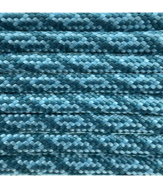 123Paracord Paracord 550 type III Teal & Ultra Neon Turquoise Helix