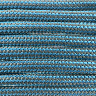123Paracord Paracord 550 type III Cerulean Grijs Stripes