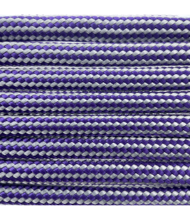 Paracord 550 type III Paars Zilver Stripes