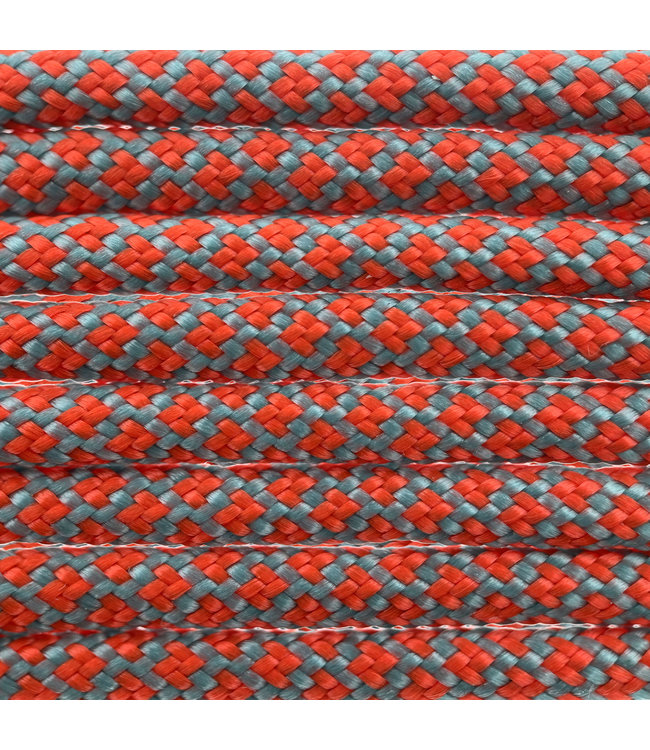 Paracord 550 type III Turquoise / Neon Oranje Diamond