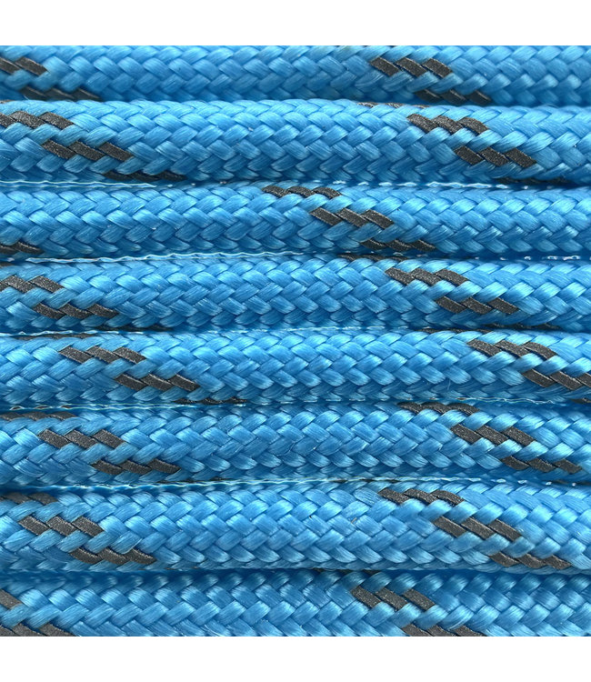 Paracord 550 type III Donker Cyan Reflective