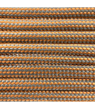 123Paracord Paracord 550 type III Oranje / Grijs Stripes