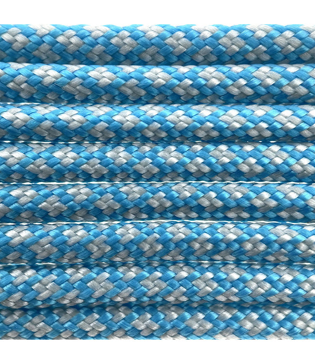 Paracord 550 type III Donker Cyan / Zilver Grijs Diamond