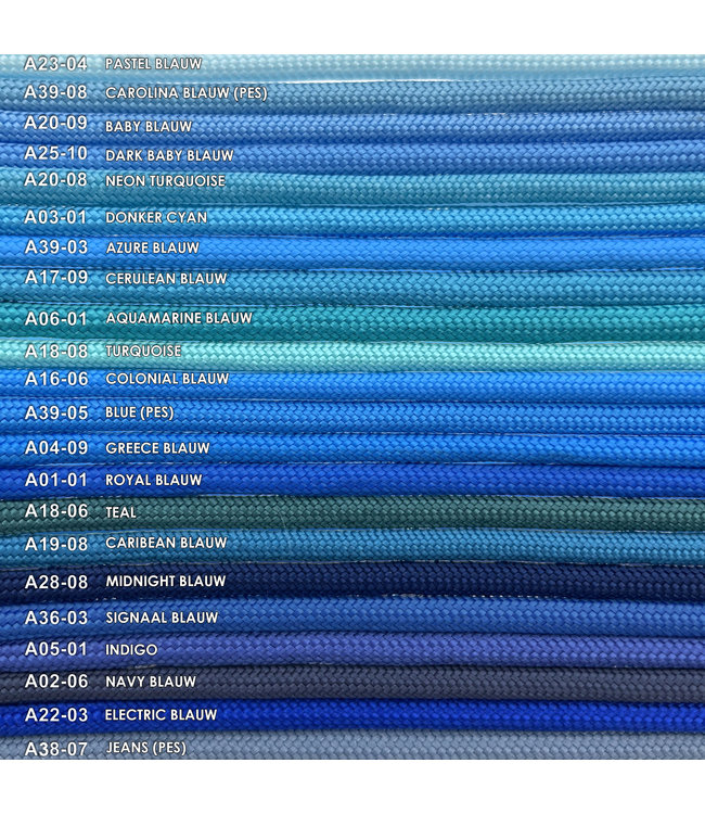 Paracord 550 type III Caribbean Blauw