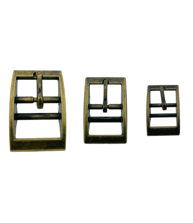 Riem Gesp 20MM Antiek Brons Dubbele bar