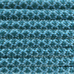 123Paracord Paracord 550 type III Neon Turquoise / Teal Diamond