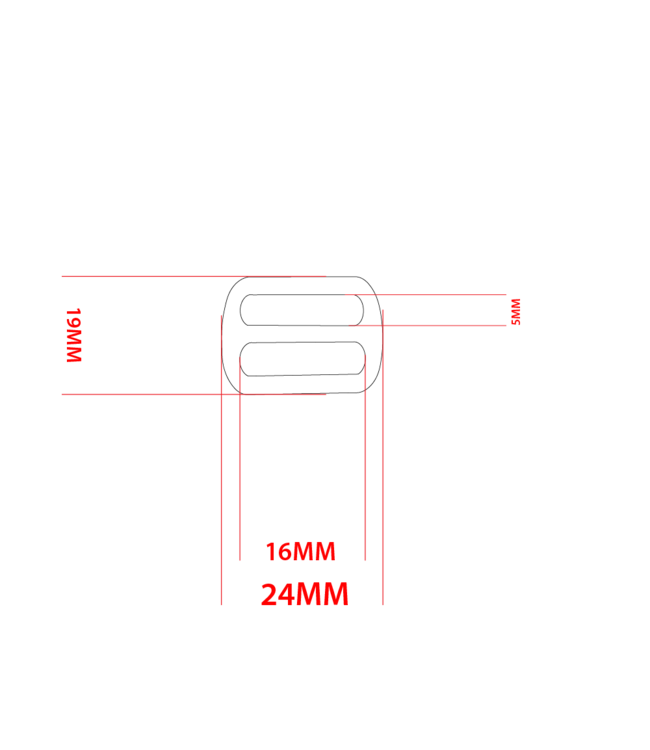 Tri-Glide 16MM Zwart