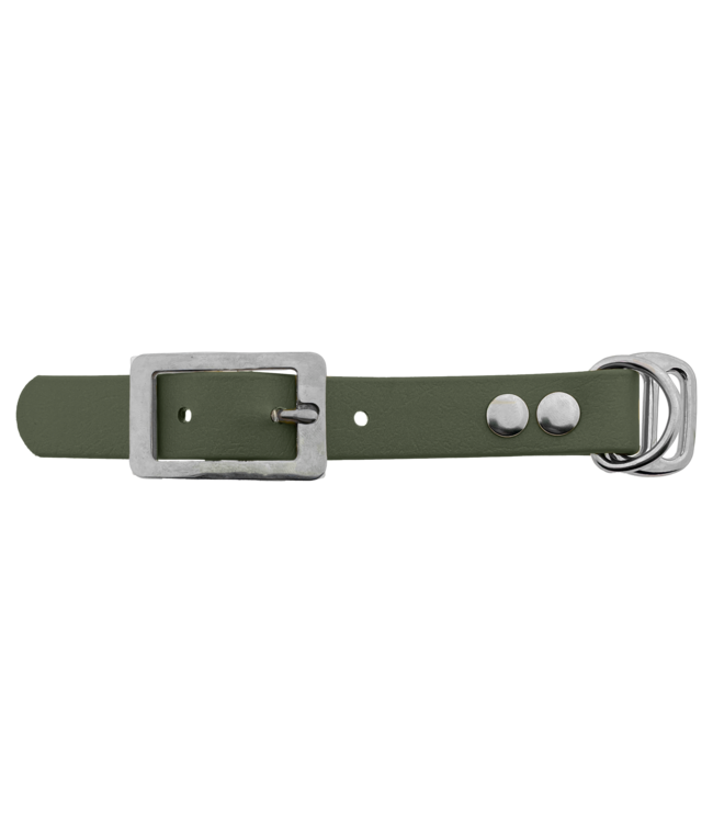 Biothane adapter 19MM Military Olive/RVS