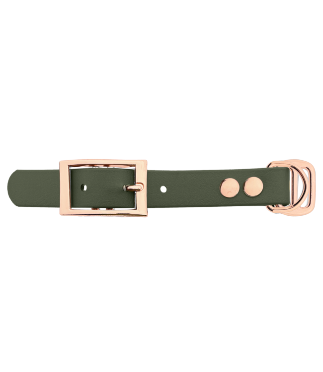 Biothane adapter 19MM Military Olive/Rose Goud