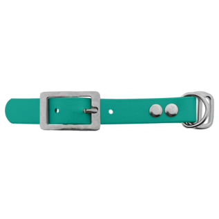 123Paracord Biothane adapter 19MM Teal/RVS