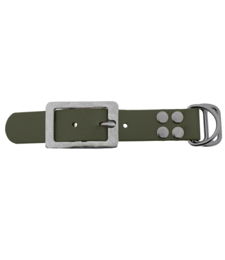 123Paracord Biothane adapter 25MM Military Olive/RVS