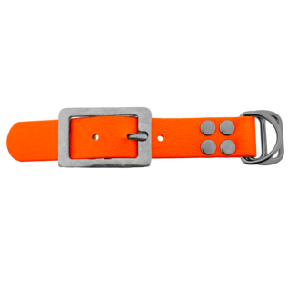 123Paracord Biothane adapter 25MM Oranje/RVS