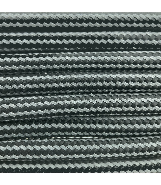 Paracord 550 type III Ultra reflective & Zwart Stripes