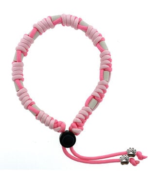 123Paracord DIY anti-teek halsband Piggy Pink/Pastel Roze