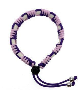 123Paracord DIY anti-teek halsband Purplelicious/Pastel Lilac