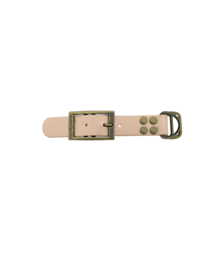 123Paracord Biothane adapter 25MM Powder Tan/Antiek Brons