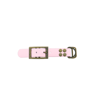 123Paracord Biothane adapter 25MM Dusty Pink/Antiek Brons