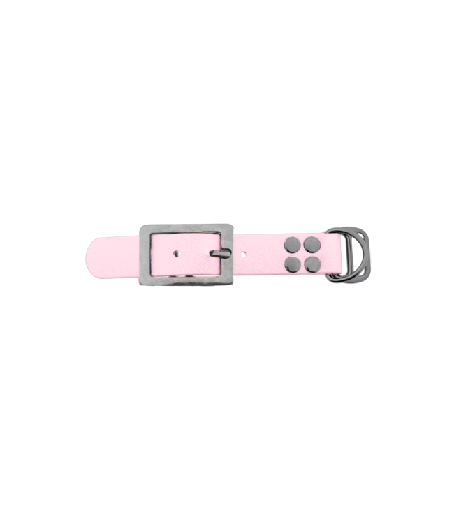 Biothane adapter 25MM Dusty Pink/RVS