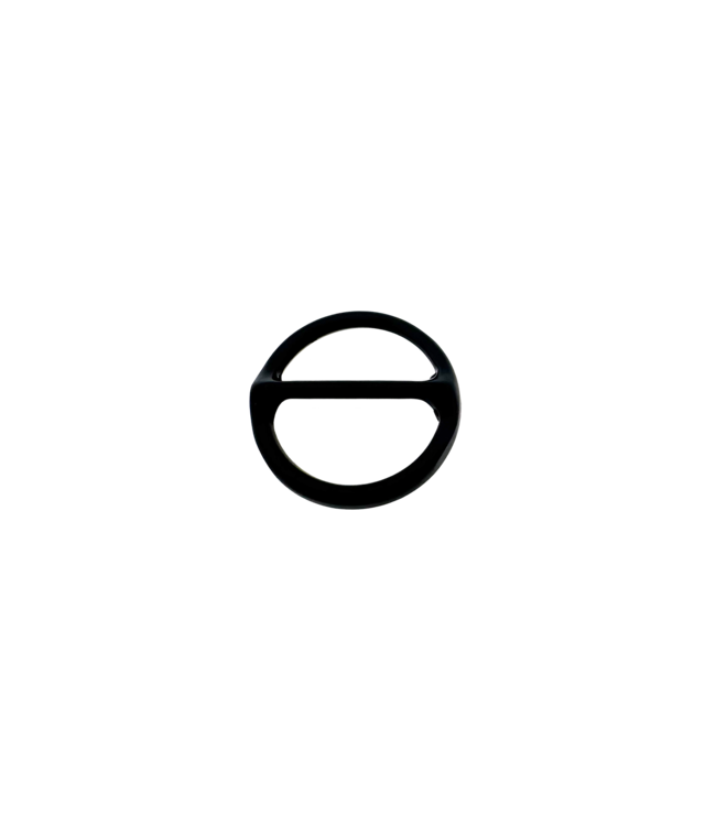 Stop / steg ring 25mm Zwart