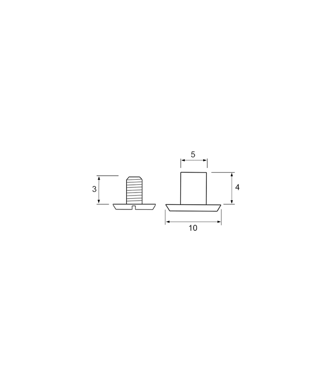 Boekschroef / Chicago schroef 4x5x10