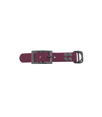 123Paracord Biothane adapter 25mm Wijn rood/Grijs