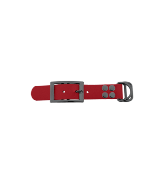 123Paracord Biothane adapter 25mm Rood/Grijs
