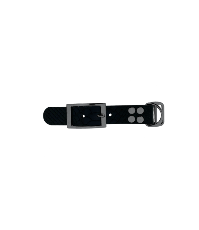 Buffelleder adapter 25mm Slang motief Zwart/Grijs