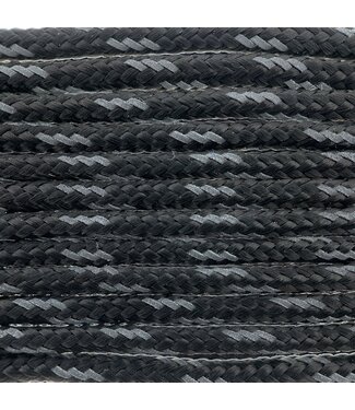 123Paracord Paracord 100 type I Zwart Reflective