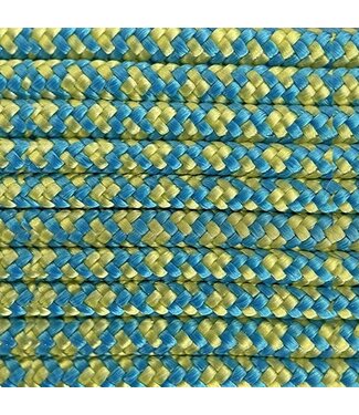 123Paracord Paracord 425 type II Donker Cyan/ Banana Geel Diamond