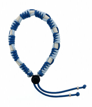 123Paracord DIY anti-teek halsband Capri Blauw/Pastel Sky Blue