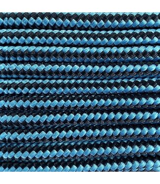 123Paracord Paracord 425 type II Donker Cyan/Zwart Stripes