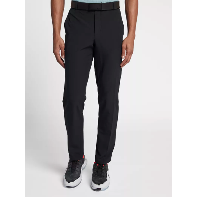black slim fit golf trousers