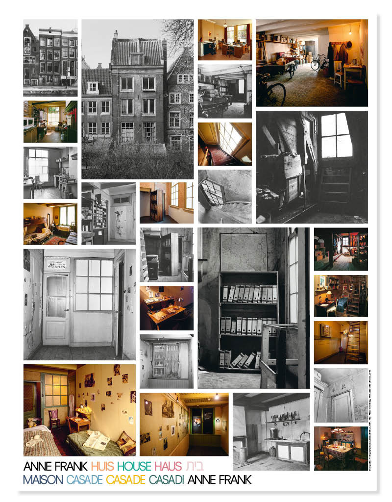 Poster Anne Frank Huis, collage