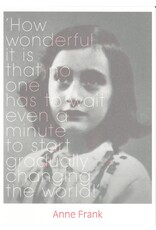 A5 size postcard with quote from Anne Frank