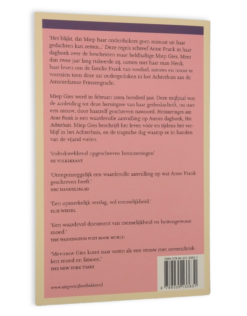 Herinneringen aan Anne Frank